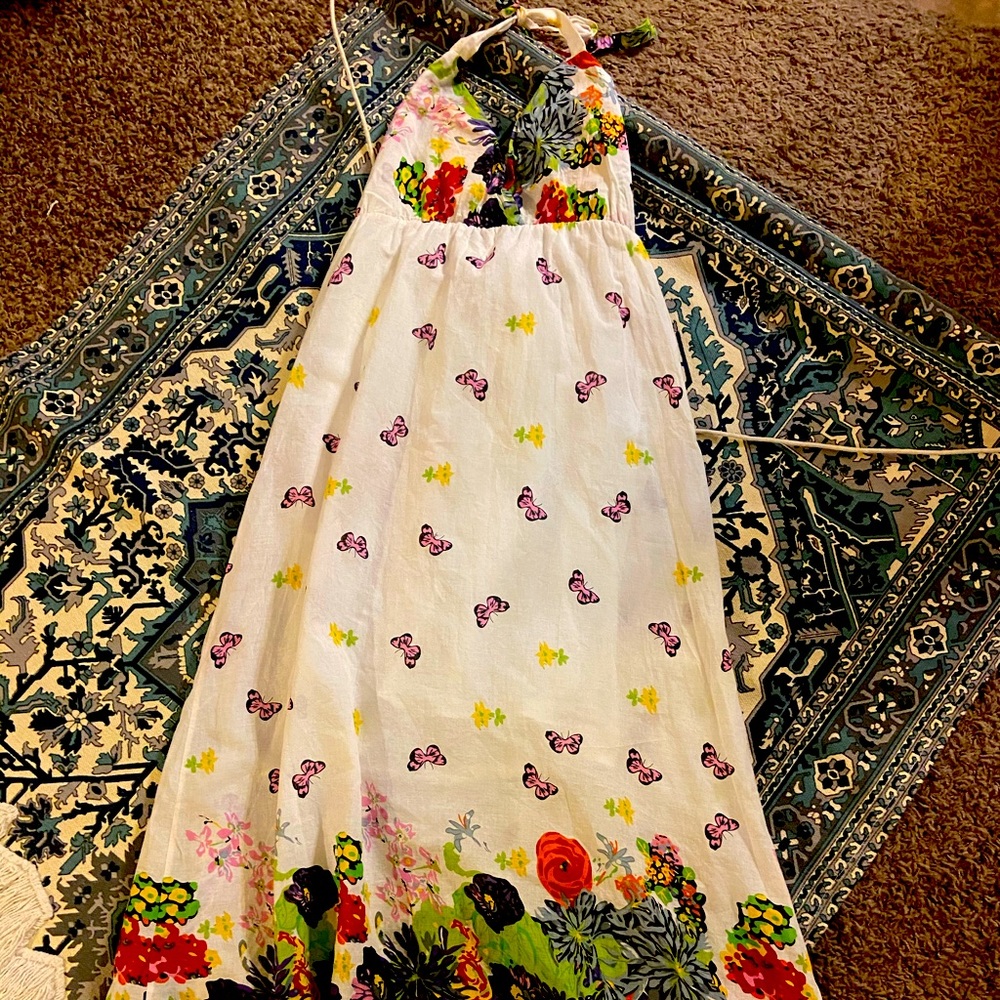 Floral halter maxi dress